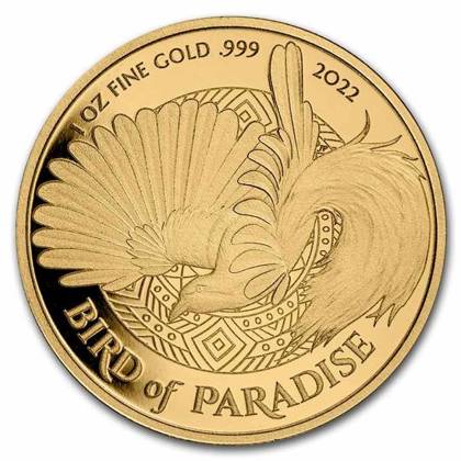 Papua New Guinea: Bird Of Paradise 1 uncja Złota 2022