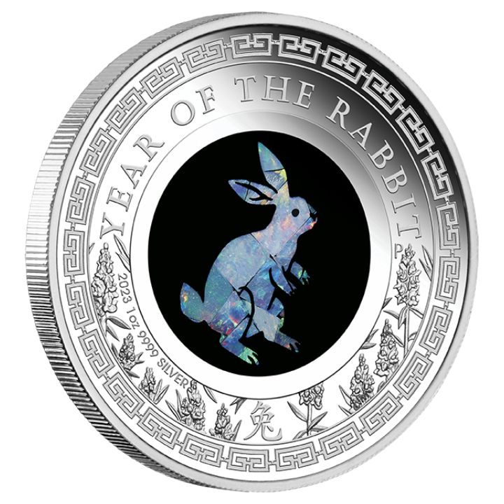 Perth Mint: Lunar III - Rok Królika 1 uncja Srebra 2023 Proof Opal