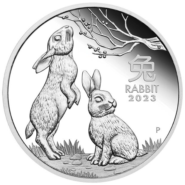 Perth Mint: Lunar III - Rok Królika: Zestaw 3 monet Srebro 2023 Proof