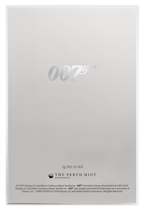 Plakat filmowy: 007 James Bond - Casino Royale 5 gramów Srebra 2020 (Srebrna Folia)