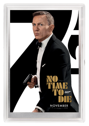 Plakat filmowy: 007 James Bond - Nie czas umierać 5 gramów Srebra 2020 (Srebrna Folia)