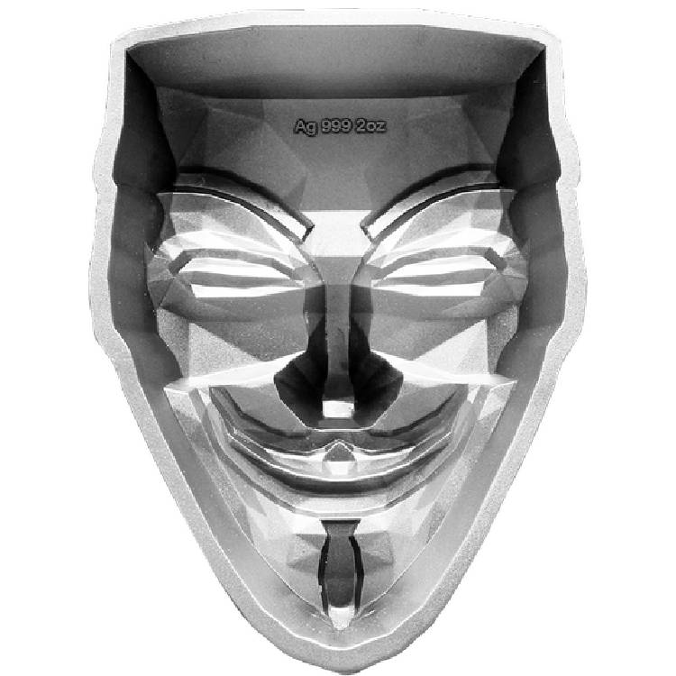 Rebel Mask Stacker 2 uncje Srebra 2022 Light 