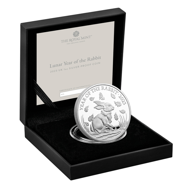 Royal Mint Lunar: Rok Królika 1 uncja Srebra 2023 Proof