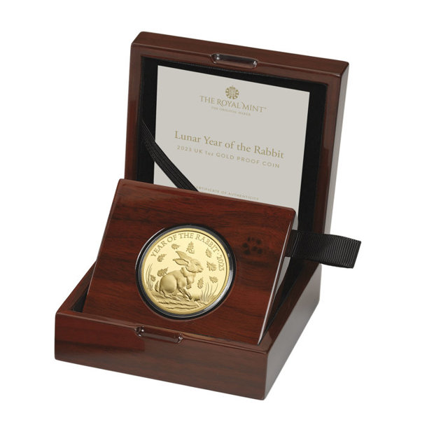Royal Mint Lunar: Rok Królika 1 uncja Złota 2023 Proof