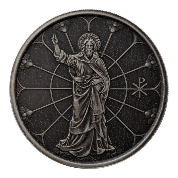 Samoa: Light of Christ 1 uncja Srebra 2022 Antique Coin