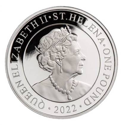 St Helena Modern British Trade Dollar 1 uncja Srebra 2022 Proof