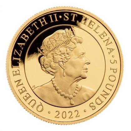 St Helena Modern British Trade Dollar 1 uncja Złota 2022 Proof