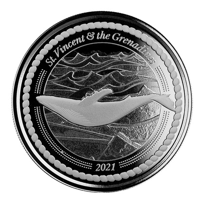 St. Vincent & The Grenadines - Humpback Whale 1 uncja Srebra 2021
