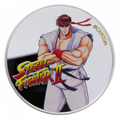 Street Fighter II: Ryu kolorowany 30. rocznica gry 1 uncja Srebra 2021 