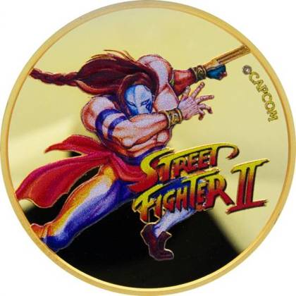 Street Fighter II: Vega kolorowany 30. rocznica gry 1 uncja Złota 2021 