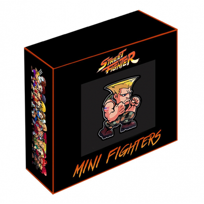 Street Fighter: Mini Fighter Guile kolorowany 1 uncja Srebra 2022 Proof