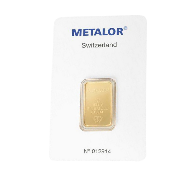 Sztabka Metalor 10 gramów Złota LBMA