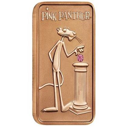 Sztabka Pink Panther 1 uncja Różowego Złota 2018 Diamond 