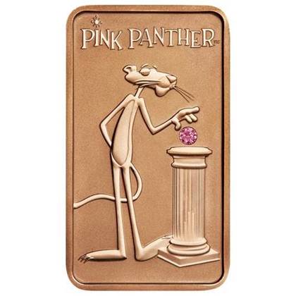 Sztabka Pink Panther 1 uncja Różowego Złota 2018 Diamond 