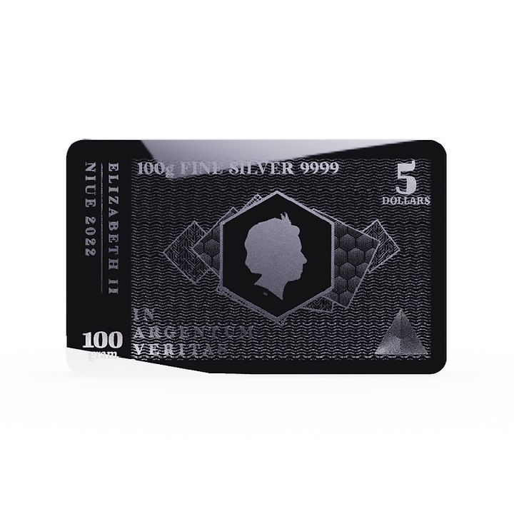 Sztabko Moneta Niue: Silver Note Coinbar 100 gramów Srebra 2022