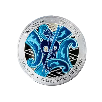 Tangaroa Strażnik Oceanu: Zestaw 2 monet kolorowanych 2 uncje Srebra 2021
