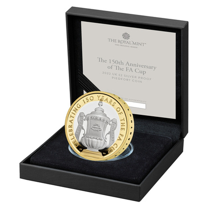 The 150th Anniversary of the FA Cup Srebro £2 2022 Proof Piedfort Coin