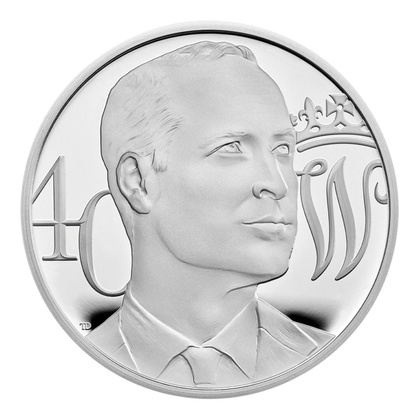 The 40th Birthday of HRH The Duke of Cambridge Srebro 2022 Proof Piedfort Coin