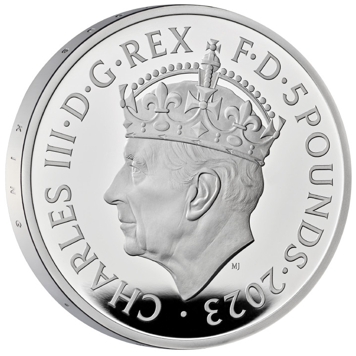 The Coronation of His Majesty King Charles III £5 Srebro 2023 Proof 