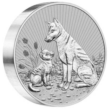 The Next Generation: Mother and Baby Dingo 10 uncji Srebra 2022 Piedfort Individual Bullion Coin