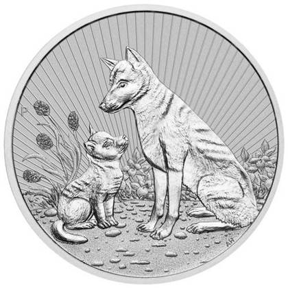 The Next Generation: Mother and Baby Dingo 2 uncje Srebra 2022 Piedfort Individual Bullion Coin