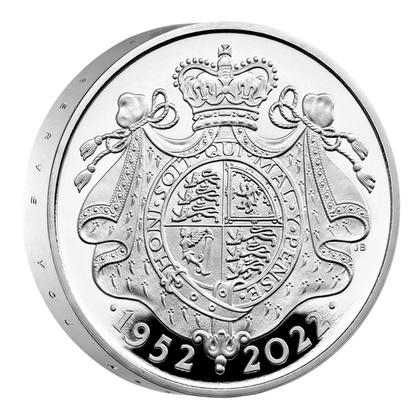 The Platinum Jubilee of Her Majesty The Queen £5 Srebro 2022 Proof Piedfort Coin 