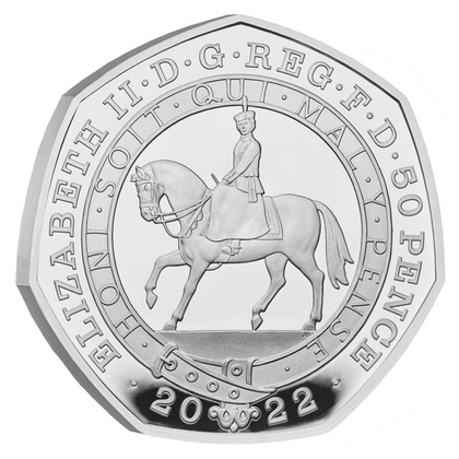 The Platinum Jubilee of Her Majesty The Queen Srebro 50p 2022 Proof
