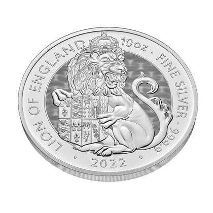 The Royal Tudor Beasts: Lion of England 10 uncji Srebra 2022