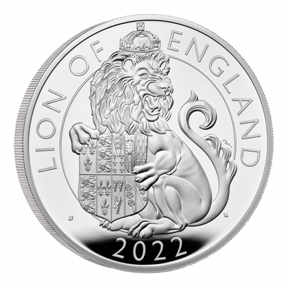 The Royal Tudor Beasts: Lion of England 5 uncji Srebra 2022 Proof