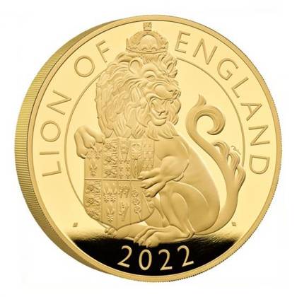 The Royal Tudor Beasts: Lion of England 5 uncji Złota 2022 Proof