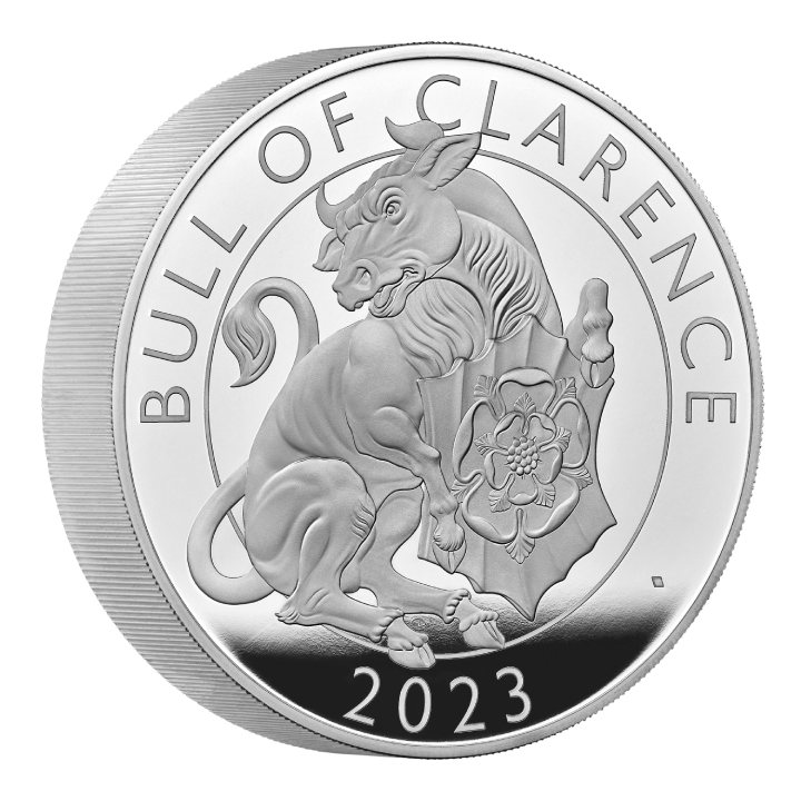 The Royal Tudor Beasts: The Bull of Clarence 10 uncji Srebra 2023 Proof