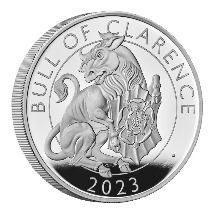 The Royal Tudor Beasts: The Bull of Clarence 5 uncji Srebra 2023 Proof