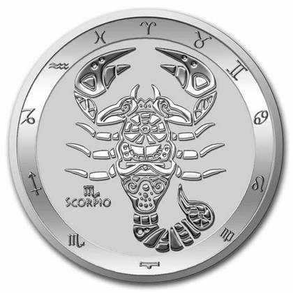 Tokelau: Zodiac Series - Skorpion 1 uncja Srebra 2022