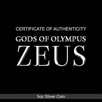 Tuvalu: Bogowie Olimpu - Zeus 5 uncji Srebra 2021