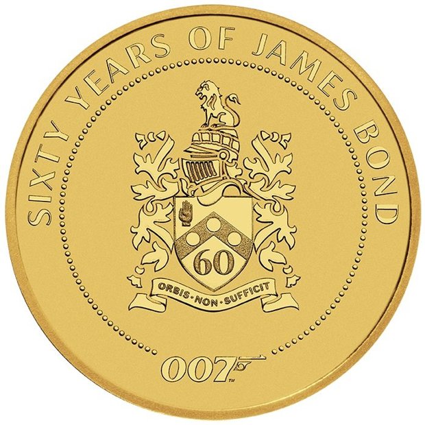 Tuvalu: James Bond 60. rocznica filmu - Family Crest 1 uncja Złota 2022 (moneta w karcie)