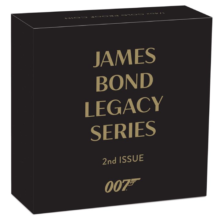 Tuvalu: James Bond Legacy 2nd issue - Roger Moore kolorowany 1/4 uncji Złota 2023 Proof