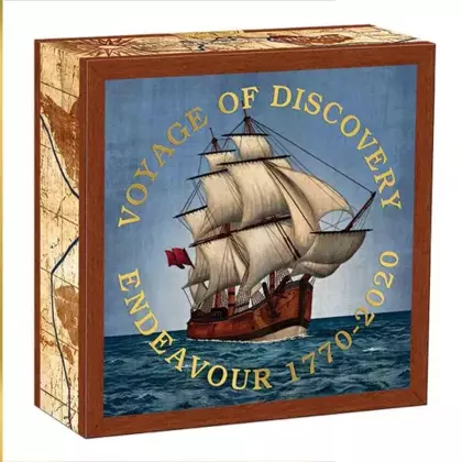 Voyage of Discovery Endeavour 1770-2020 1 uncja Srebra 2020 Proof