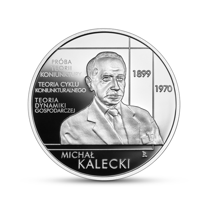Wielcy Polscy Ekonomiści: Michał Kalecki 10 zł Srebro 2022 Proof