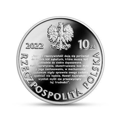 Wielcy Polscy Ekonomiści: Stanisław Lewiński 10 zł Srebro 2022 Proof