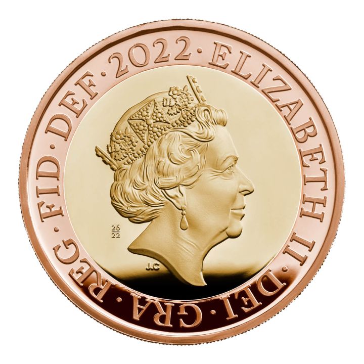 Zestaw 10 monet Her Majesty Queen Elizabeth Złoto 2022 Proof