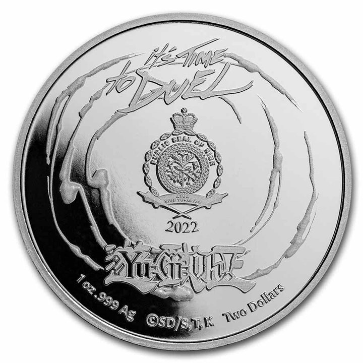 Zestaw 2 monet Niue: Yu-Gi-Oh! Maximillion Pegasus, Dark Magician Girl kolorowany - 25. rocznica 2 x 1 uncja Srebra 2022 