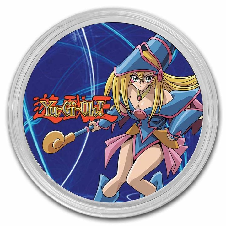 Zestaw 2 monet Niue: Yu-Gi-Oh! Maximillion Pegasus, Dark Magician Girl kolorowany - 25. rocznica 2 x 1 uncja Srebra 2022 