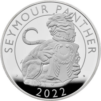 Zestaw 2 monet The Royal Tudor Beasts: Seymour Panther 2 x 1 uncja 2022 Proof
