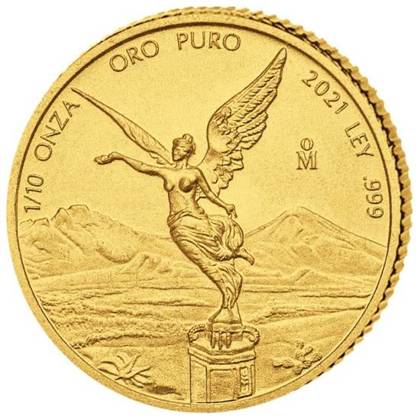 Zestaw 5 monet Mexican Libertad Złoto 2021