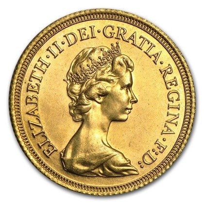 Złoty Suweren- Elżbieta II 1974-1982
