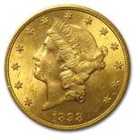 1898-S $20 Liberty Gold Double Eagle MS-61 PCGS 