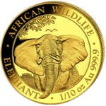 African Wildlife: Słoń Somalijski 1/10 uncji Złota 2021