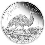 Australijski Emu 1 uncja Srebra 2018 Proof Certyfikat od 1 do 20