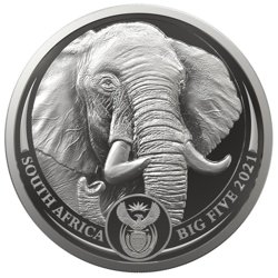 Big Five II: Elephant 1000 gramów Srebra 2021 Proof