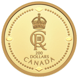 Canada: His Majesty King Charles III's Royal Cypher $200 Złoto 2023 Proof 